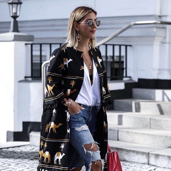 Kate Spade Jackets & Blazers - Kate Spade Vintage Spring Coat Black Multicolor